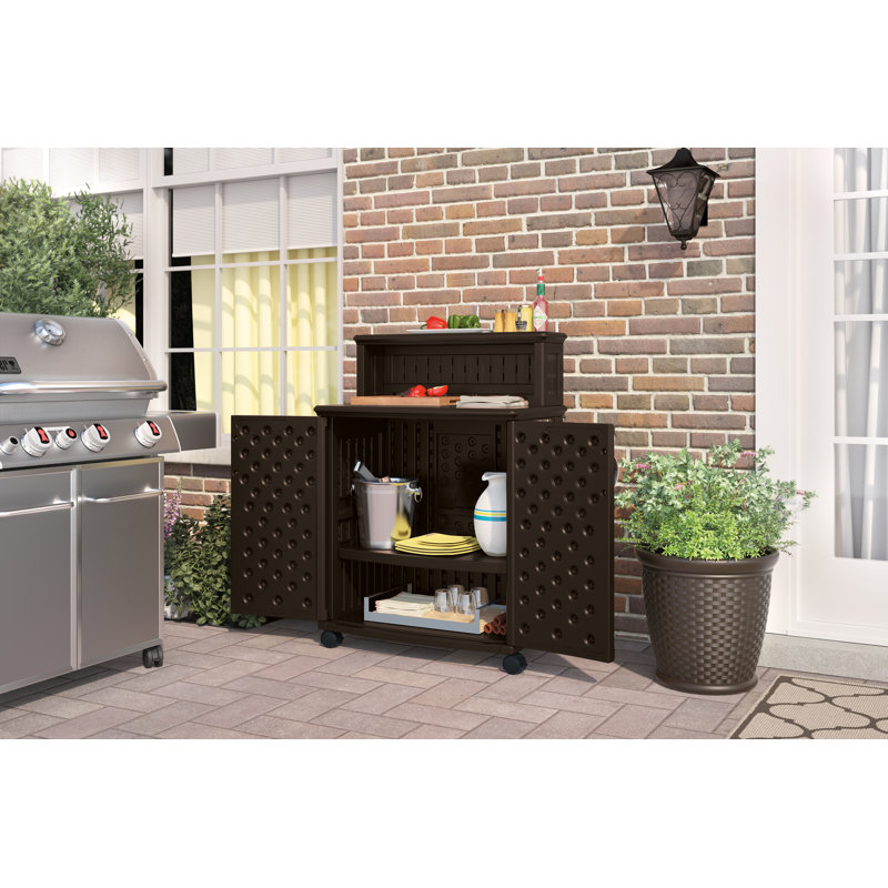 Suncast Patio Storage and Prep Station & Reviews Wayfair